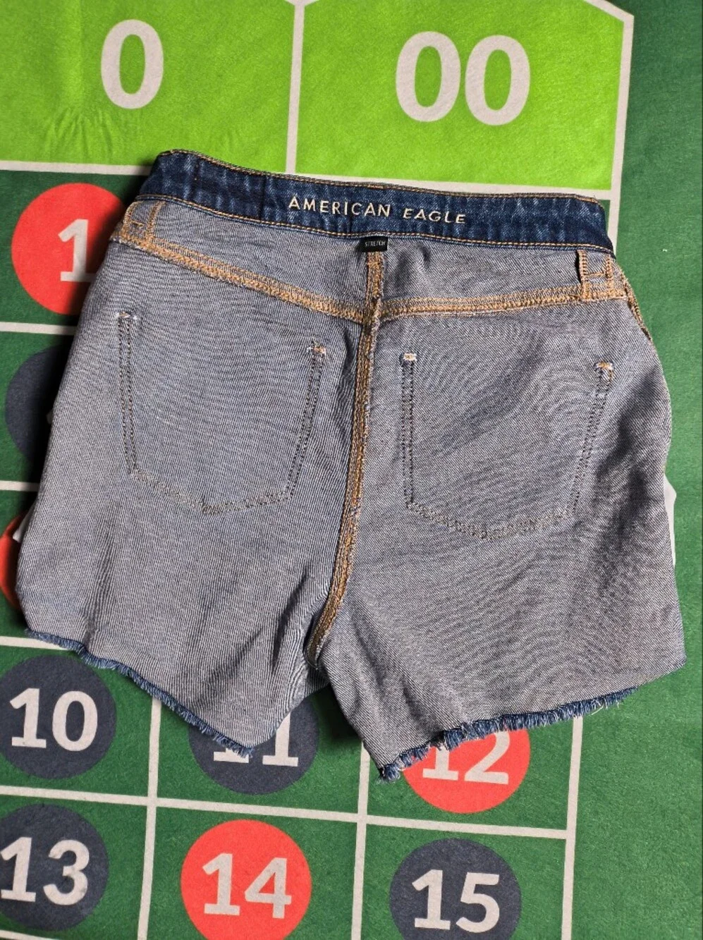 American Eagle Mom Short Women's 0 Distressed Denim Shorts Dark Wash AEO